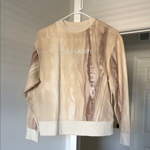 Calvin Klein Beige and Brown Sweatshirt